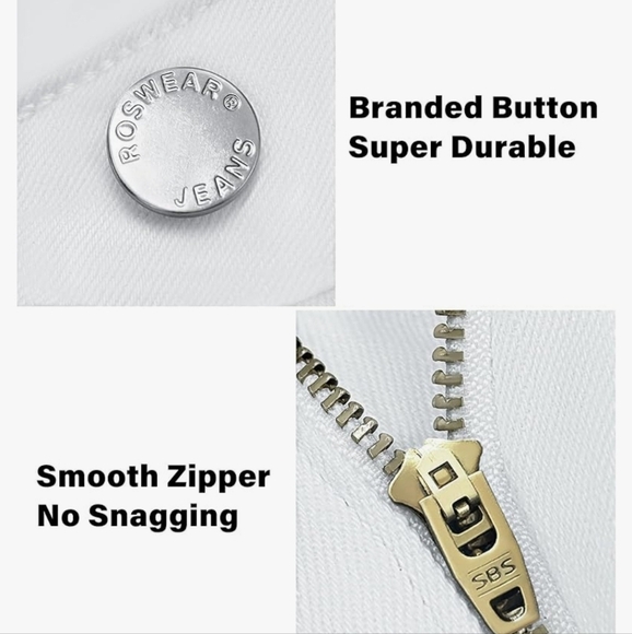 White Distressed Bermuda Denim Shorts - Picture 4 of 16